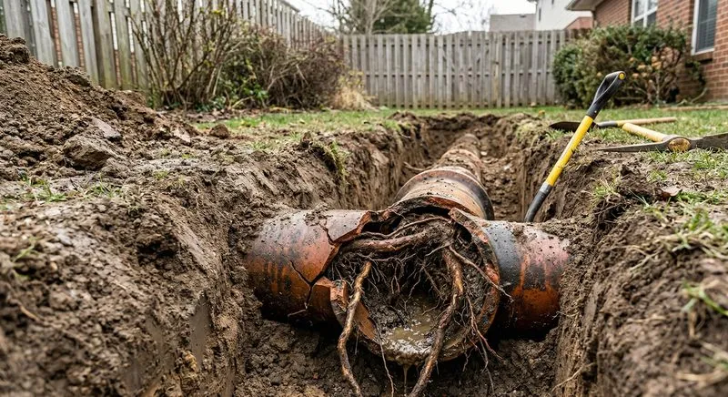 Mature tree roots that invade GTA sewer lines